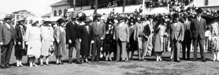 Vice Regal group and prominent visitors at RNA Show, August 1929, Qld State Archives