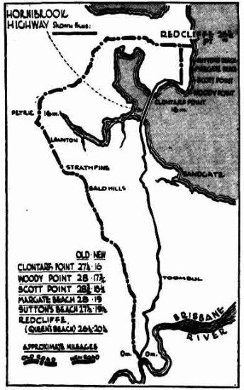 Map from The Brisbane Courier, 31 March 1932